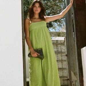 Green maxi dress